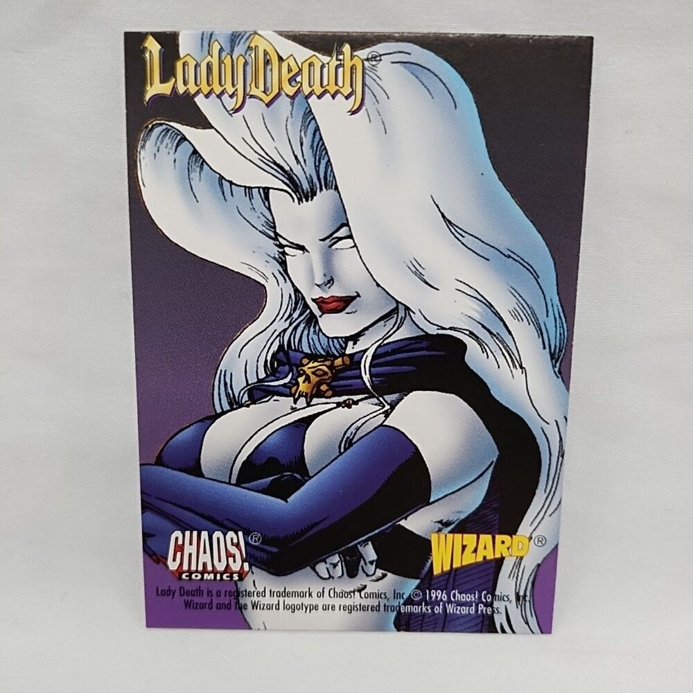 1996 Lady Death #1 Encore Presentation Wizard Trading Card